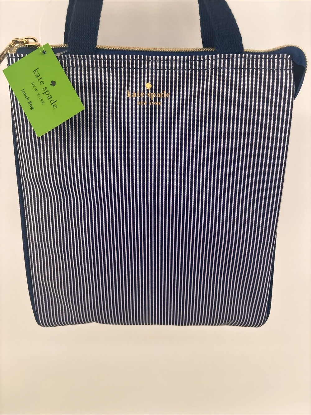 Kate Spade Navy and White Pinstripe Lunch Bag with Insolation - NWT